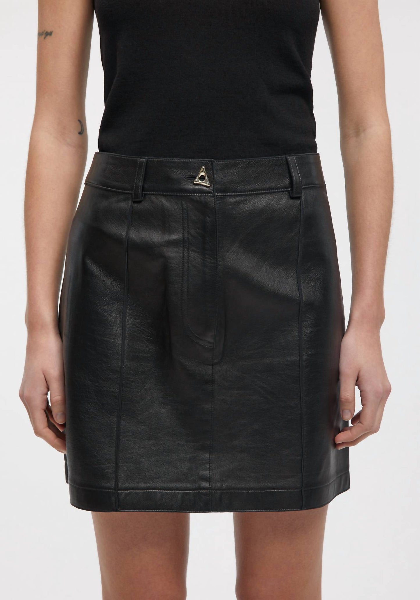 Rudens Leather Mini Skirt