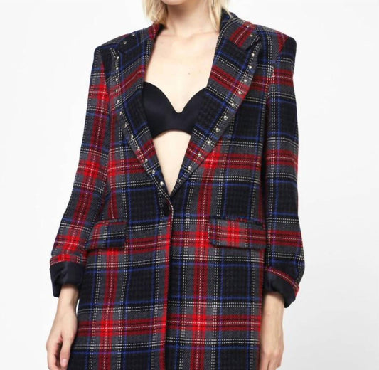 Carey Oversized Plaid Blazer