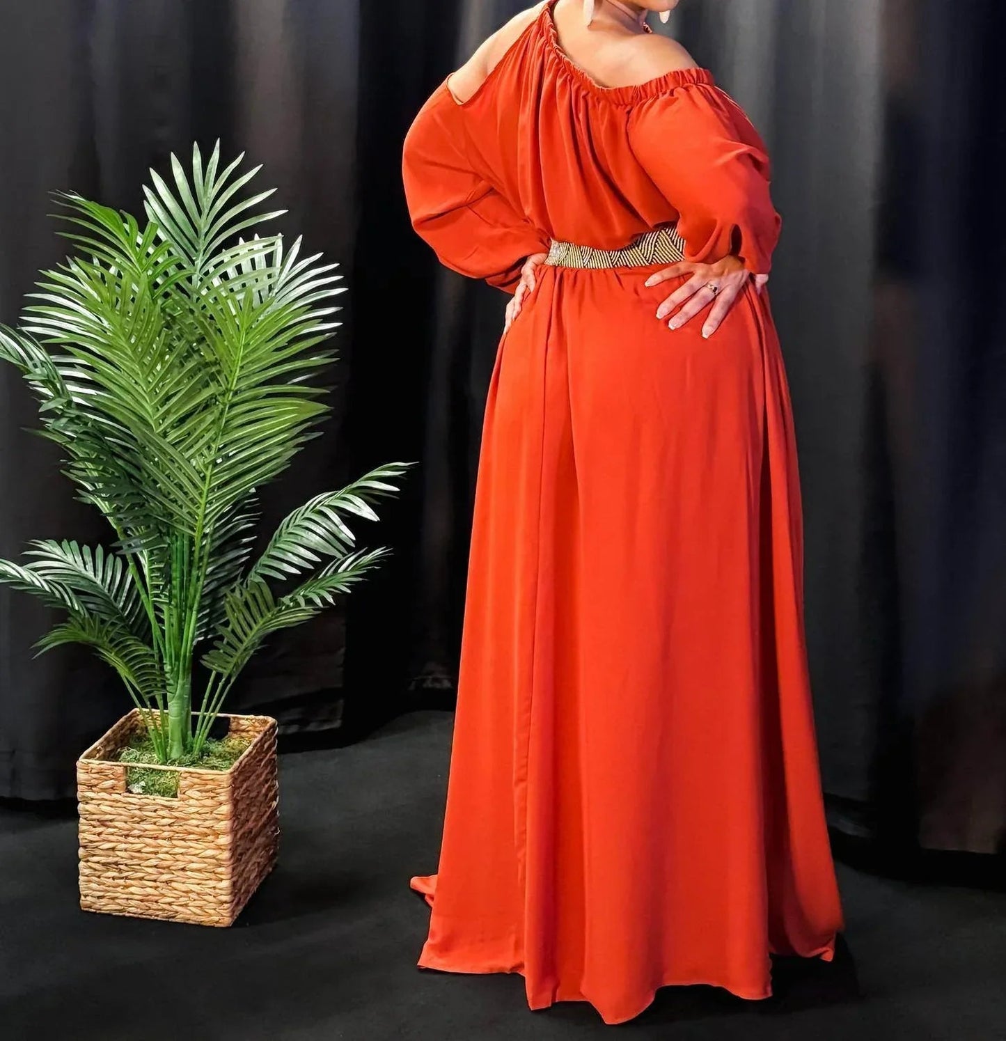 Maxikleid „Rostfarbene Ausstrahlung“