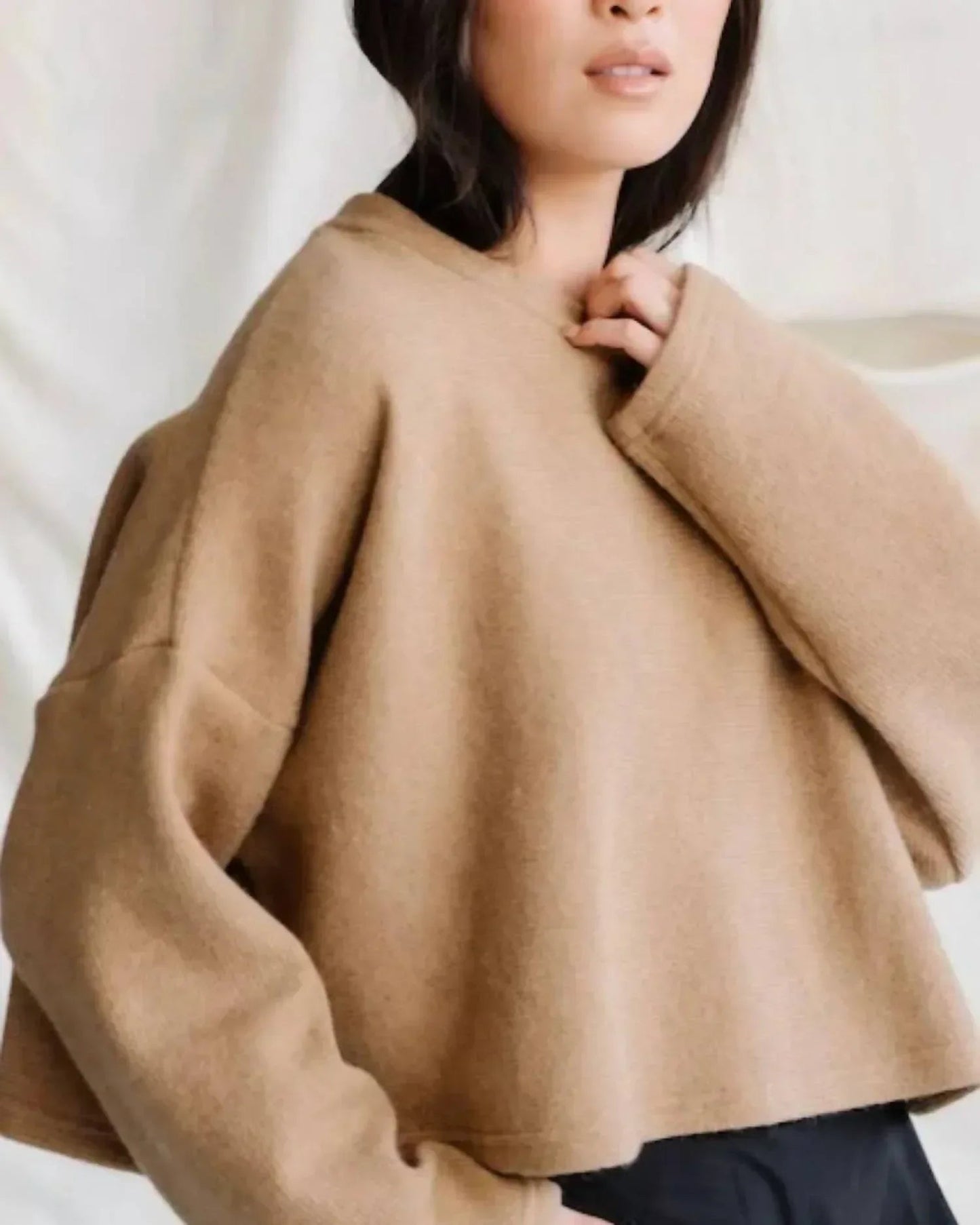 Cropped Crew Sweater