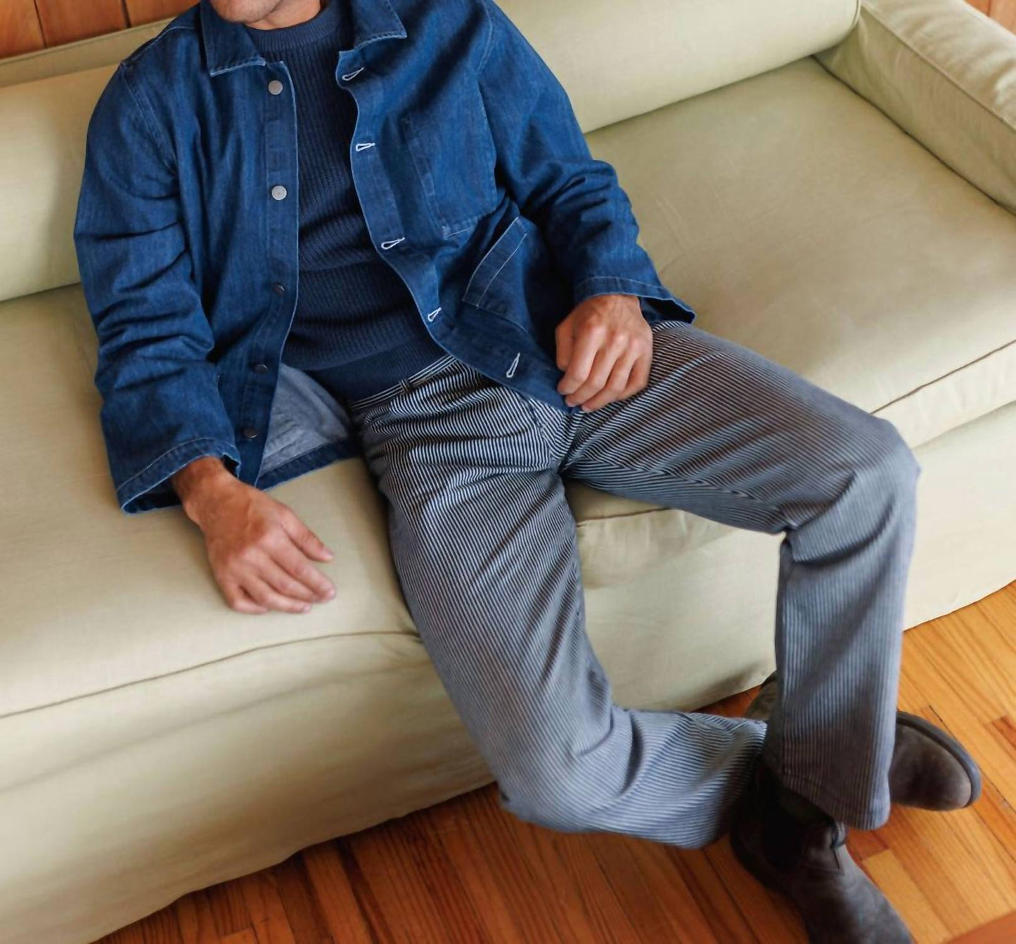 Jeansjacke mit Knopfleiste