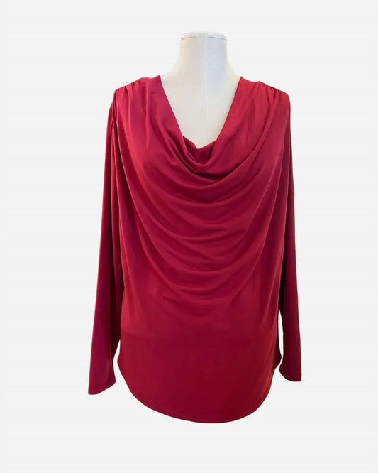 Women's Off-shoulder Cowl Neck Top