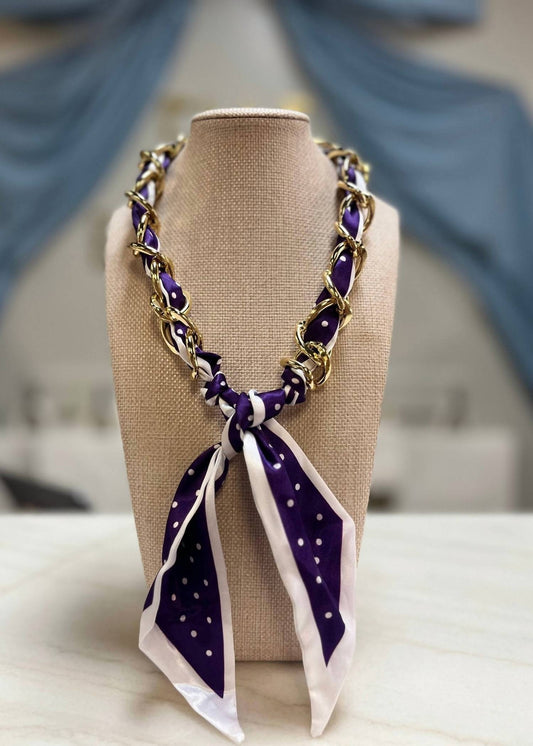 Women's Game Day Scarf Chain Necklace