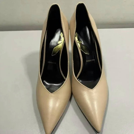 Womens Scarpe Pointed Toe Slip-on Pumps