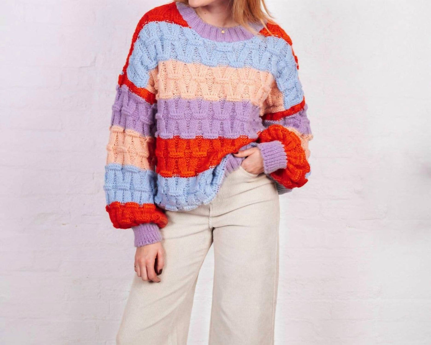 Mandy Criss-Cross-Streifenpullover