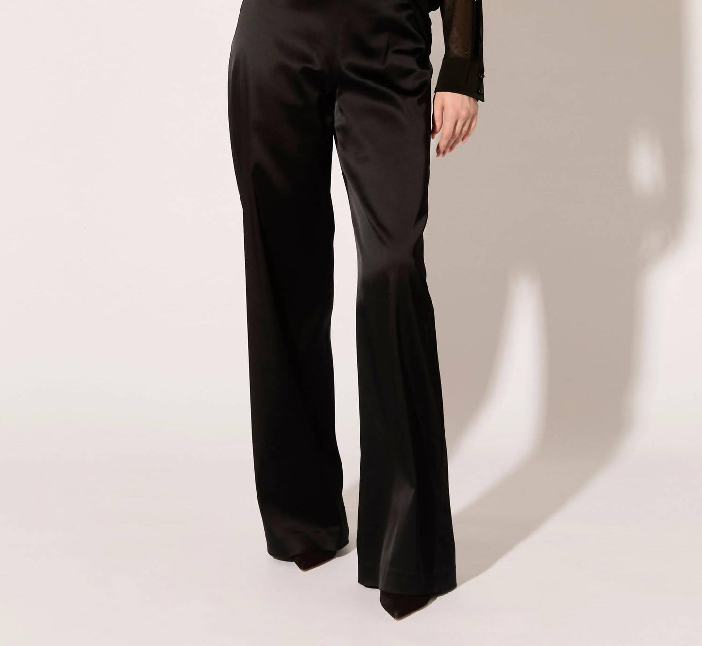 Stretch-Satin-Röhrenhose