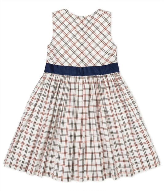 Organisches Popeline-Kleid für Kinder mit Bindegürtel