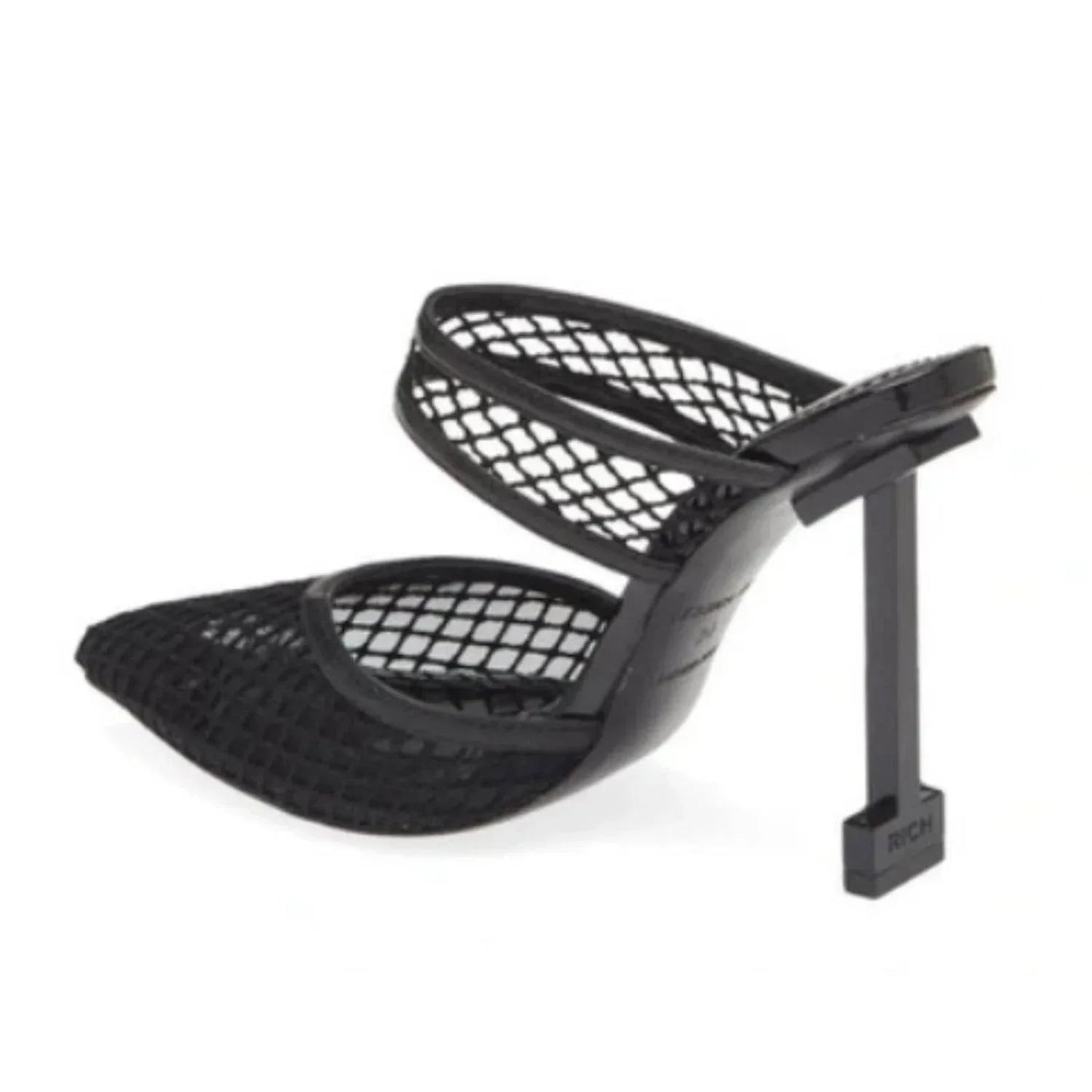 Damen-High-Heels „Ysabelle Fishnet“ mit spitzer Zehenpartie