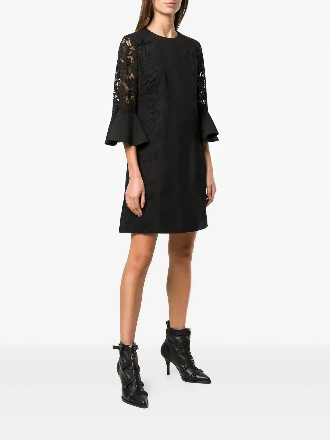 Spitzenkleid mit Rundhalsausschnitt