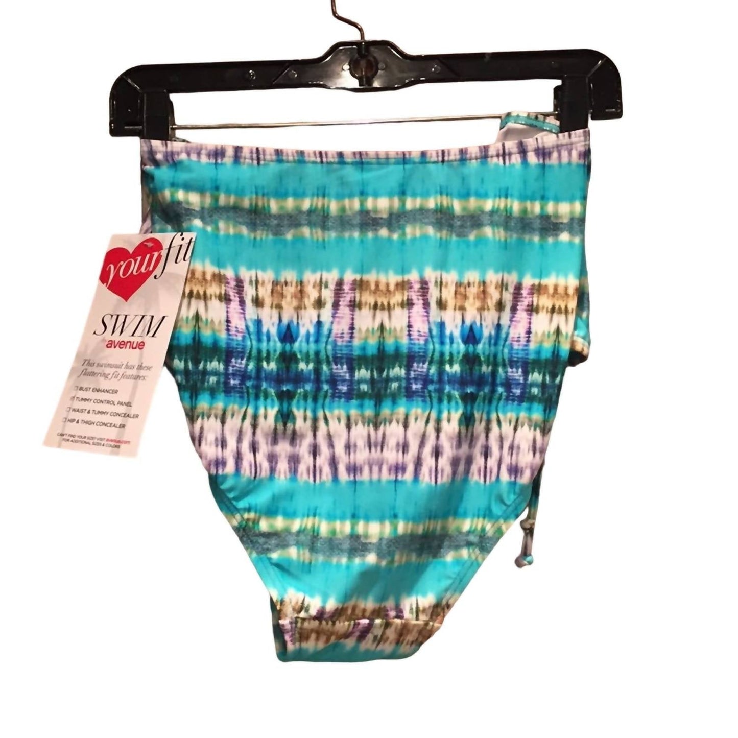 Women's Tummy Panel Hip Thigh Concealer Swim Bikini Bottom - Plus