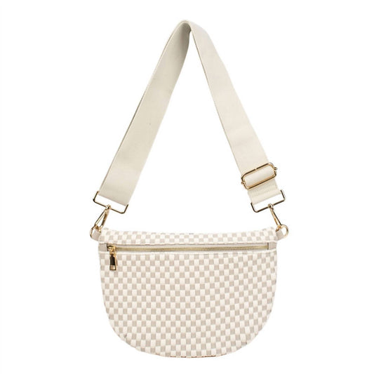 Women's Fiona Checkered Woven Bum Bag