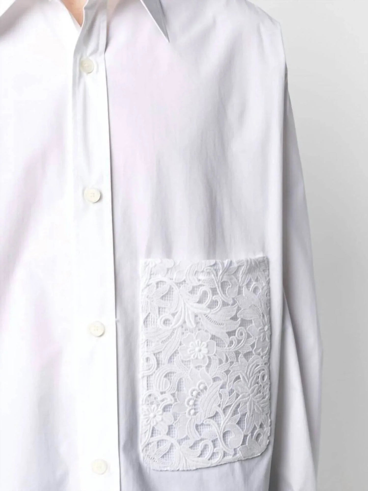 Floral Lace Pocket Shirt