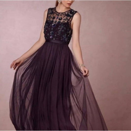 Beaded Mariel Sequin Maxi Dress
