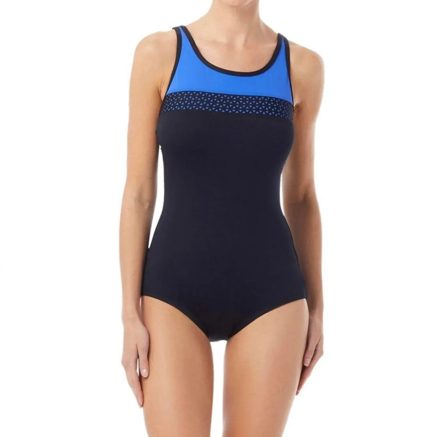 Light Stream C-Cup Hydrofinity Laser Cut High Neck Einteiler-Badeanzug