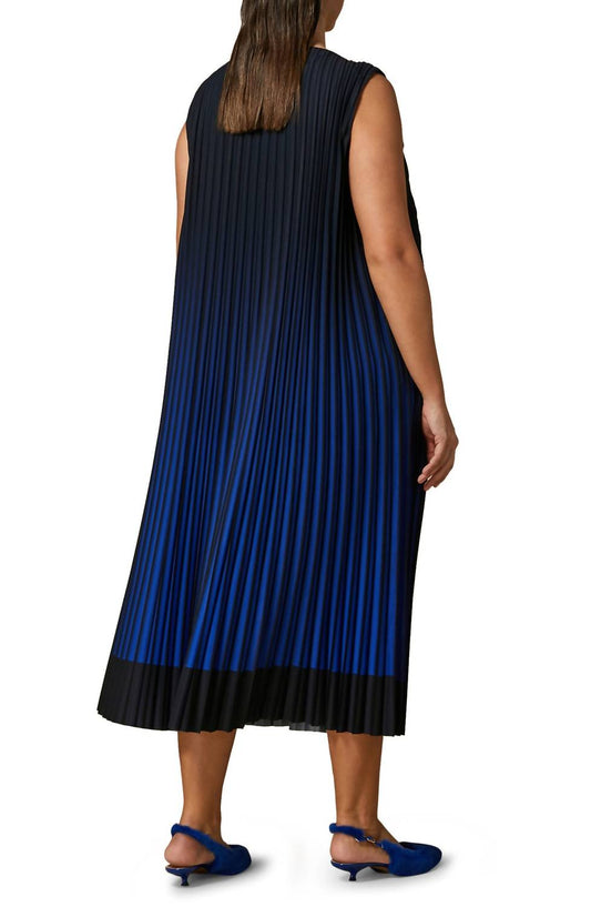 Danzare Pleated Crepe Maxi Tank Dress