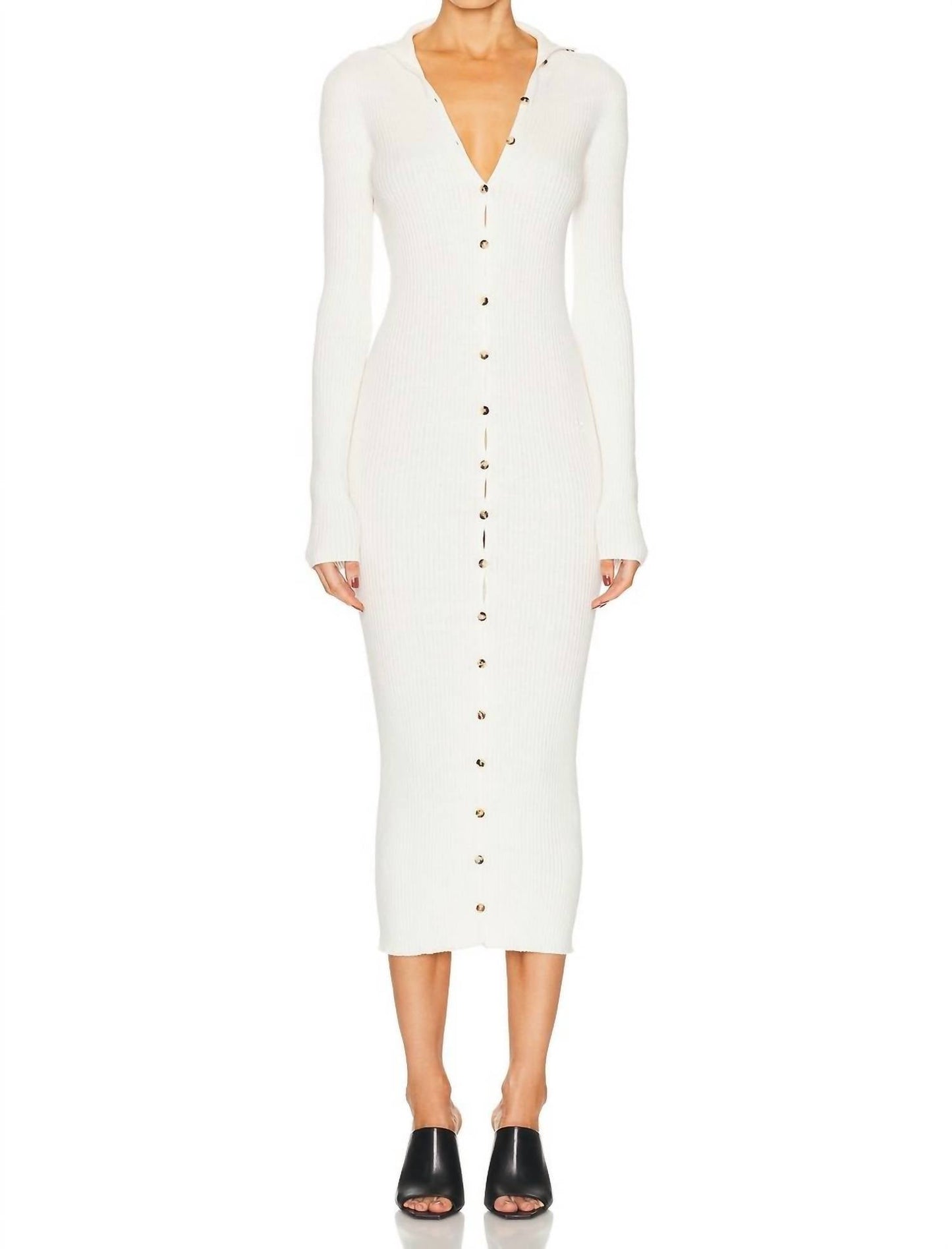 Light Rib Cardigan Long Dress