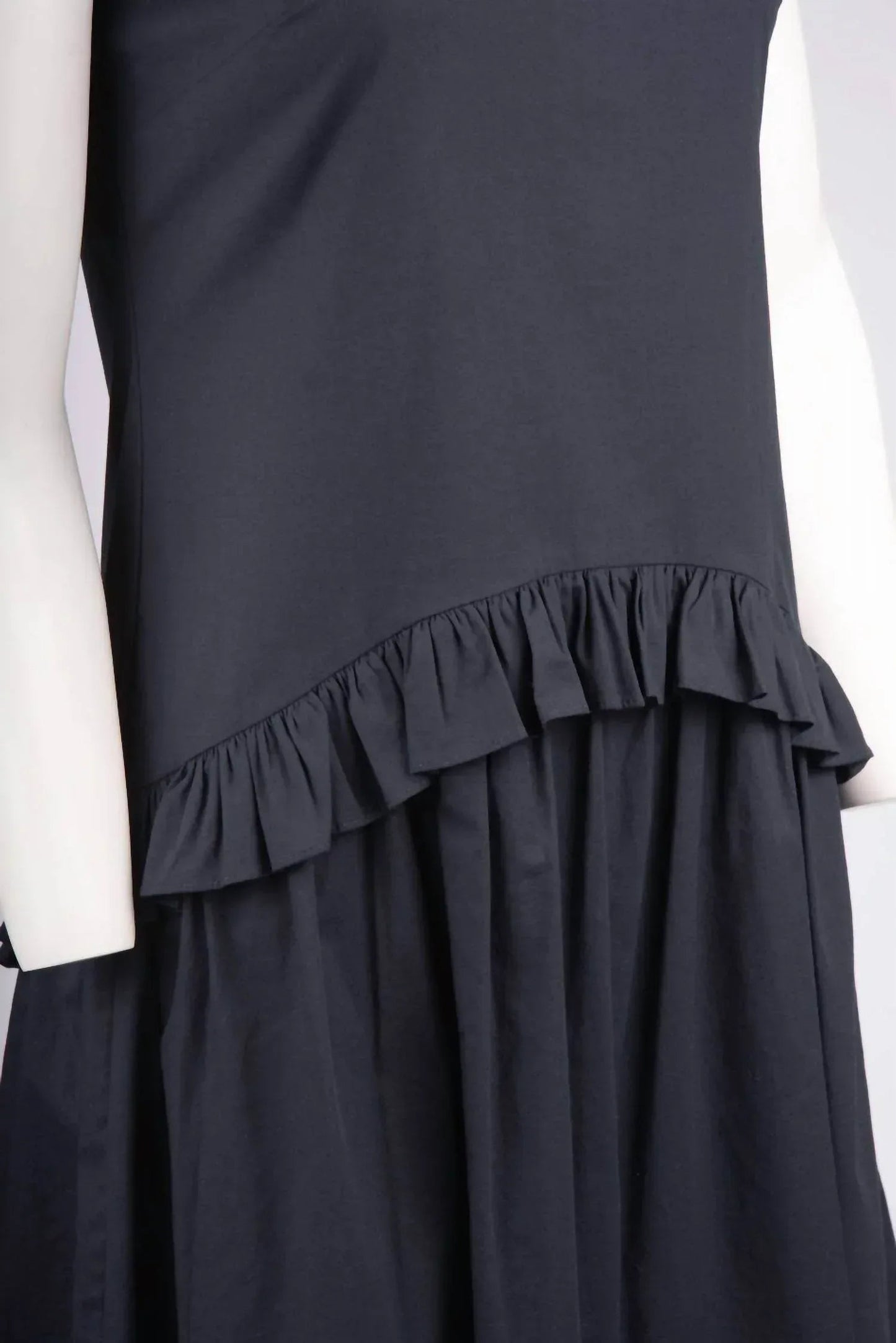 Sleeveless Knee Length Ruffle Dress