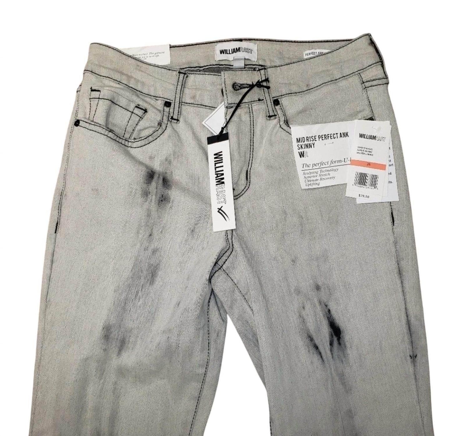 Damen Skinny Mid Rise Jeans mit Waschung