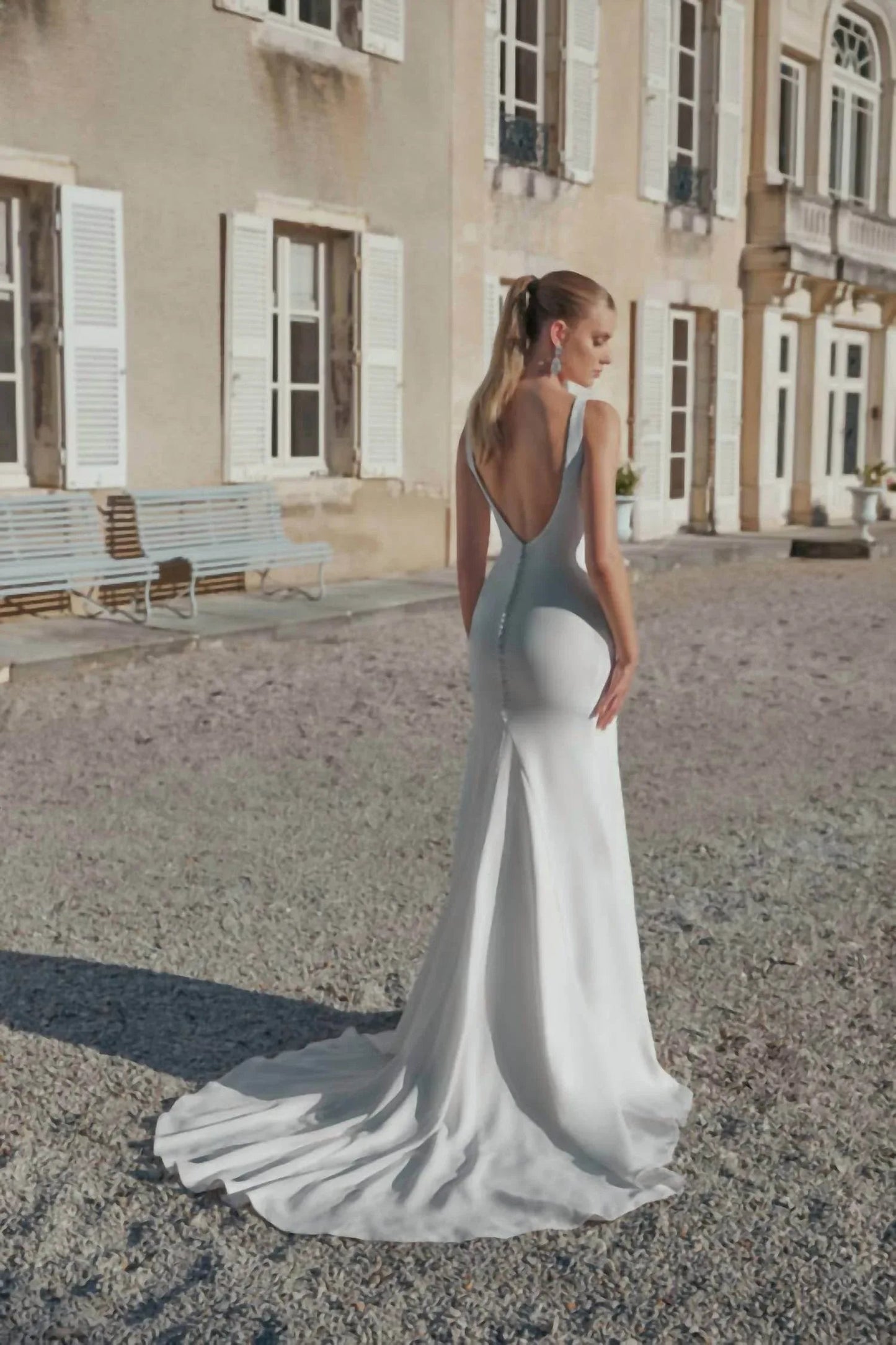 Slit Wedding Gown