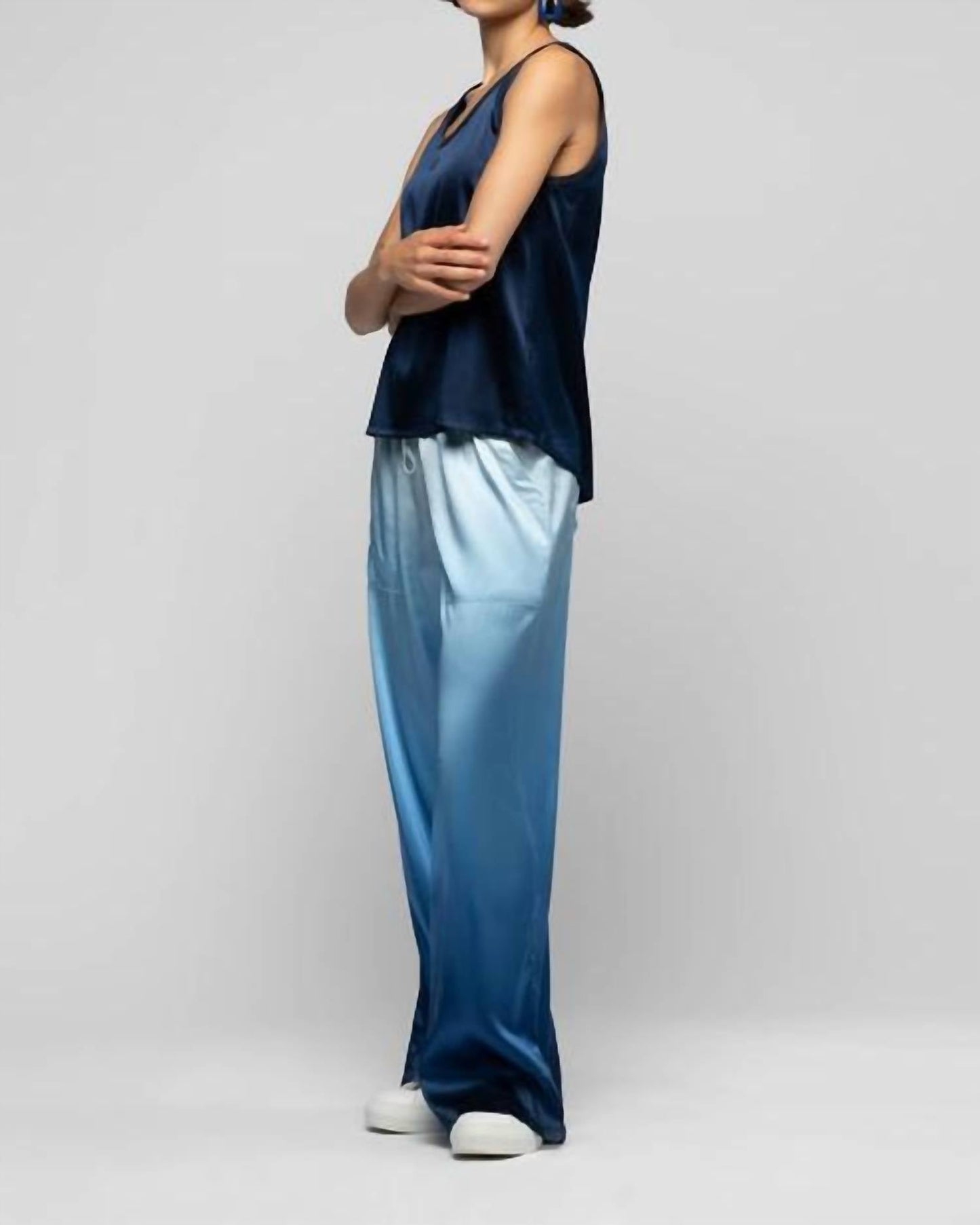 Baimy Wide Leg Silk Pants