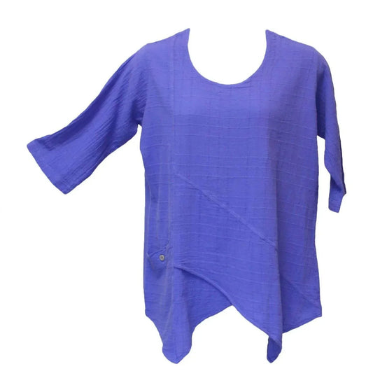 Dotty Gauze Cotton Ginger Tunic Top