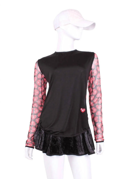 Women's Mesh Arm Long Sleeve Tee
