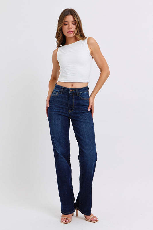 High Waist Straight Jeans