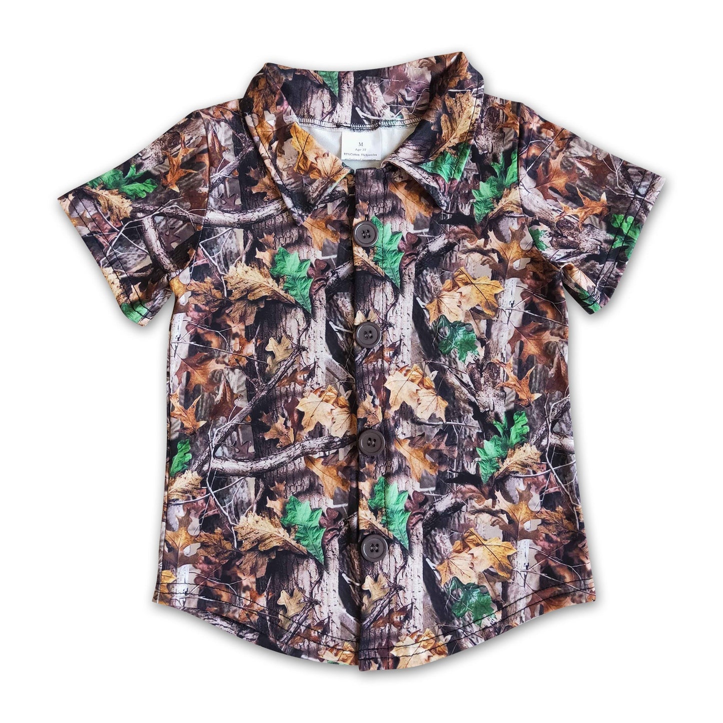 Camo-Print Kurzarm-Polohemd für Jungen für den Sommer