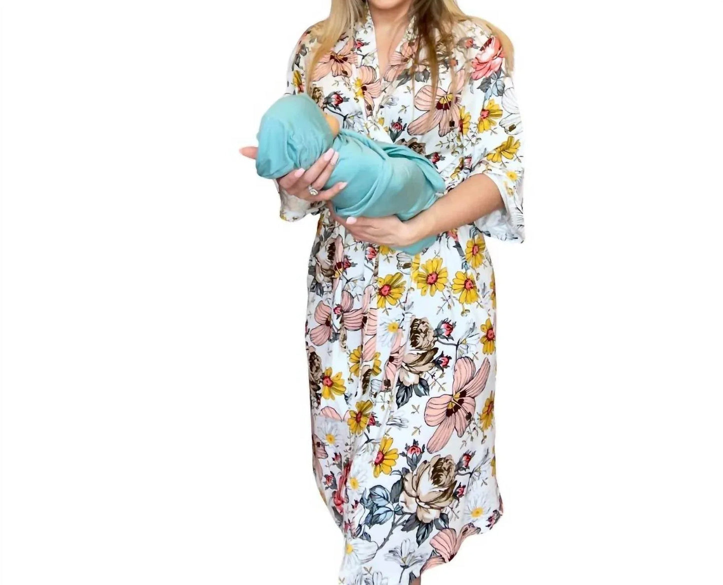 Robe And Swaddle Set 5-piece