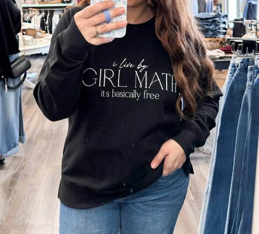 Mädchen-Mathe-Grafik-Rundhalspullover