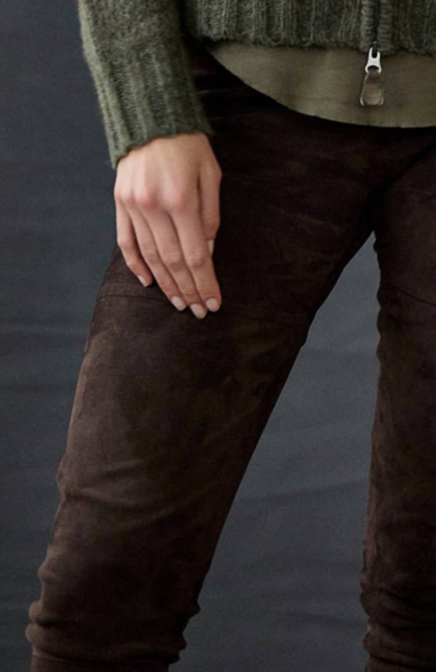 Leggings aus Wildlederimitat