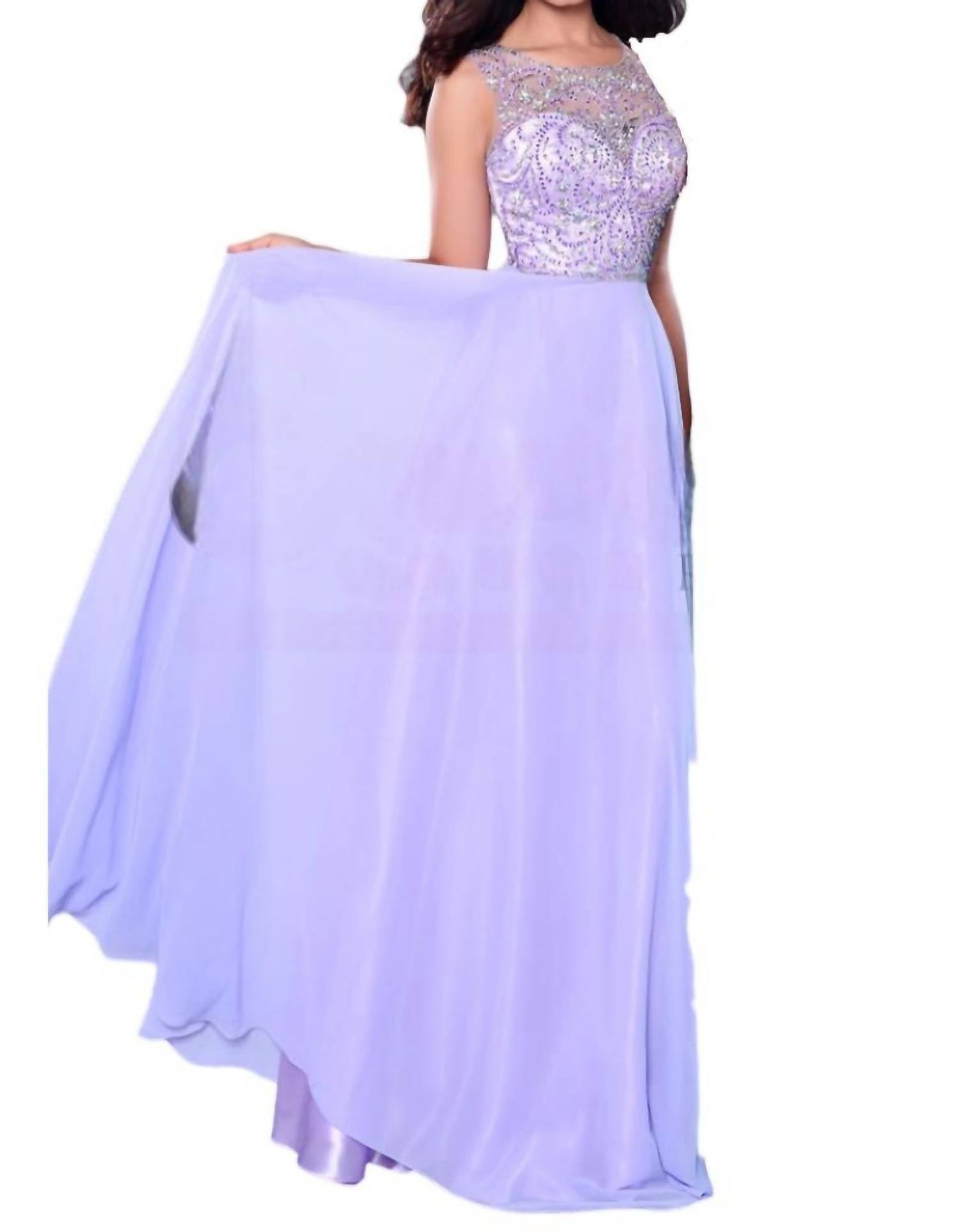 Ärmelloses gemustertes Maxikleid
