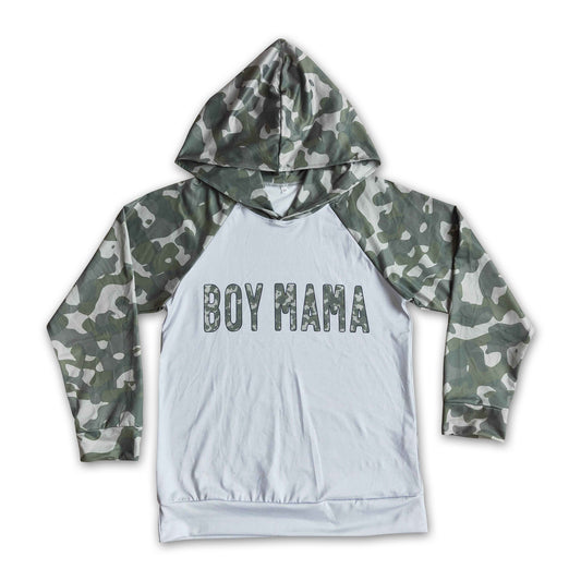 Boy mama camo long sleeve adult shirt