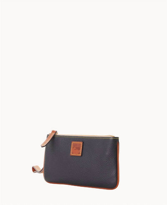 Women's Pebble Grain Leather Large Wristlet