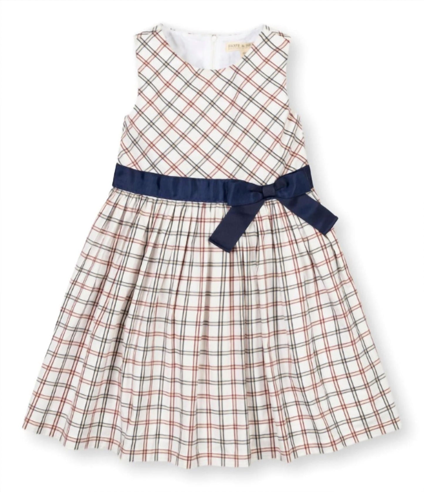 Organisches Popeline-Kleid für Kinder mit Bindegürtel