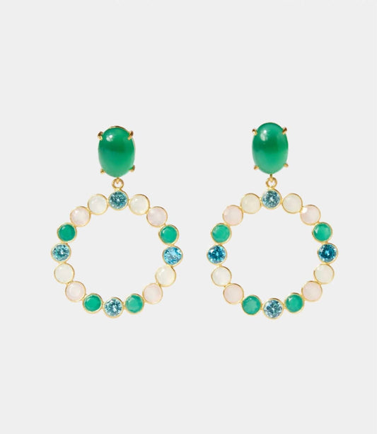 Women's Gemstone Hoop Earrings