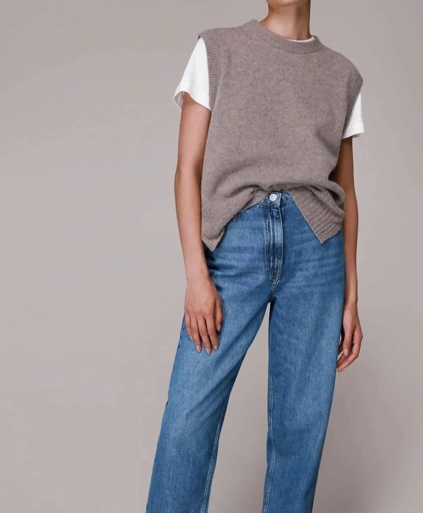 Authentische Jeans mit seitlichem Schlitz