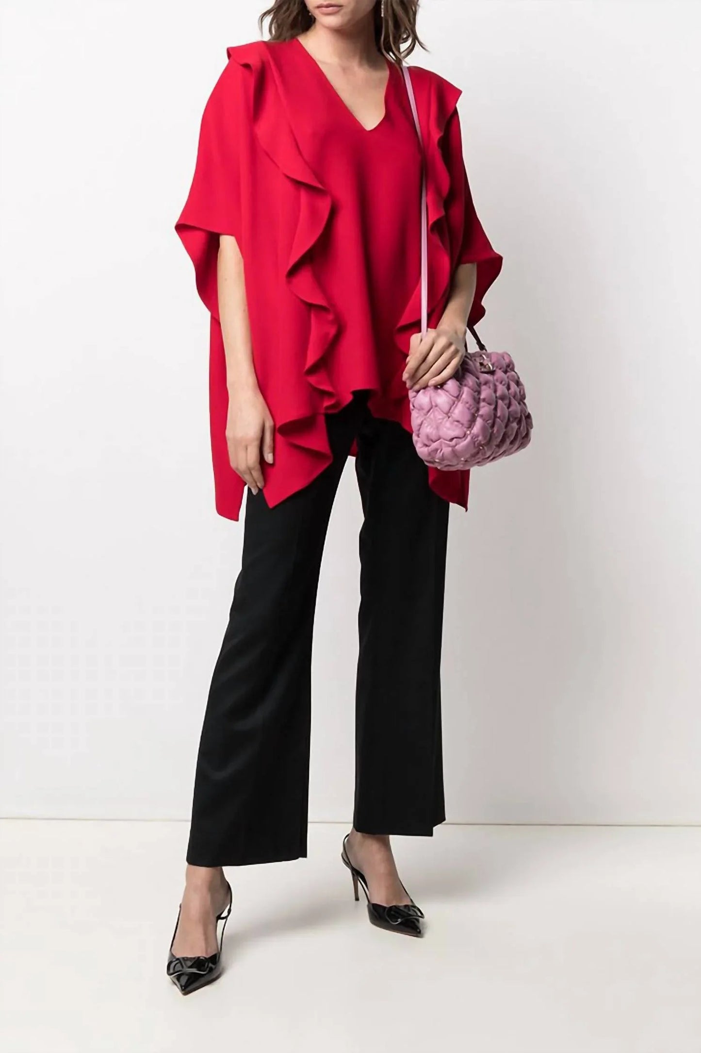 Bluse mit Raffrüschen