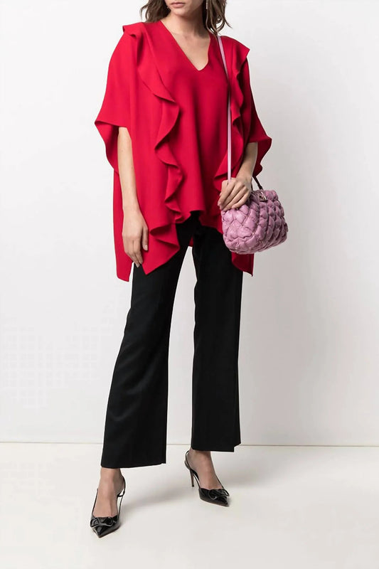 Draped Ruffle Blouse