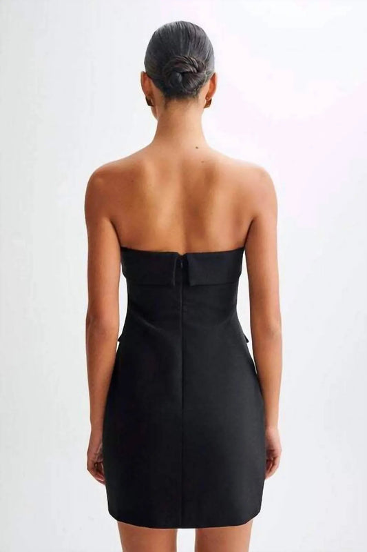 Strapless Suiting Mini Dress