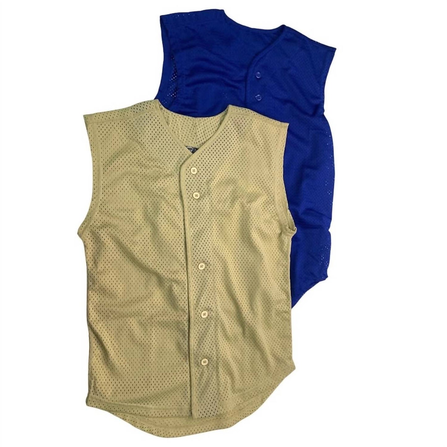 Youth Uniform Button Down Sport Mesh Jersey Tank Top Westen - 4er-Pack
