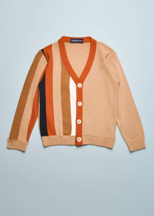 Boys Half Stripe Cardigan