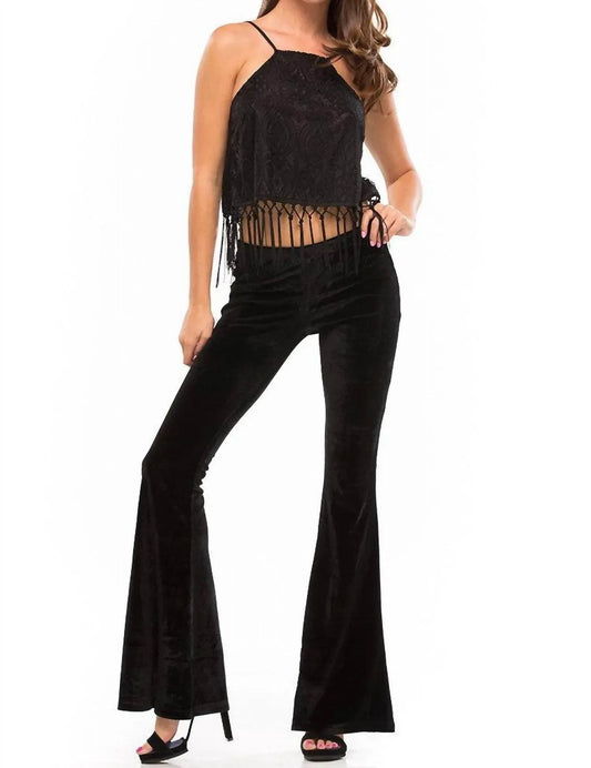 Amina Velvet Flare Pant
