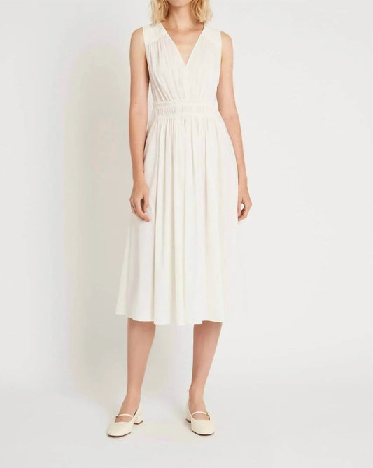 Midi-Kleid mit V-Ausschnitt