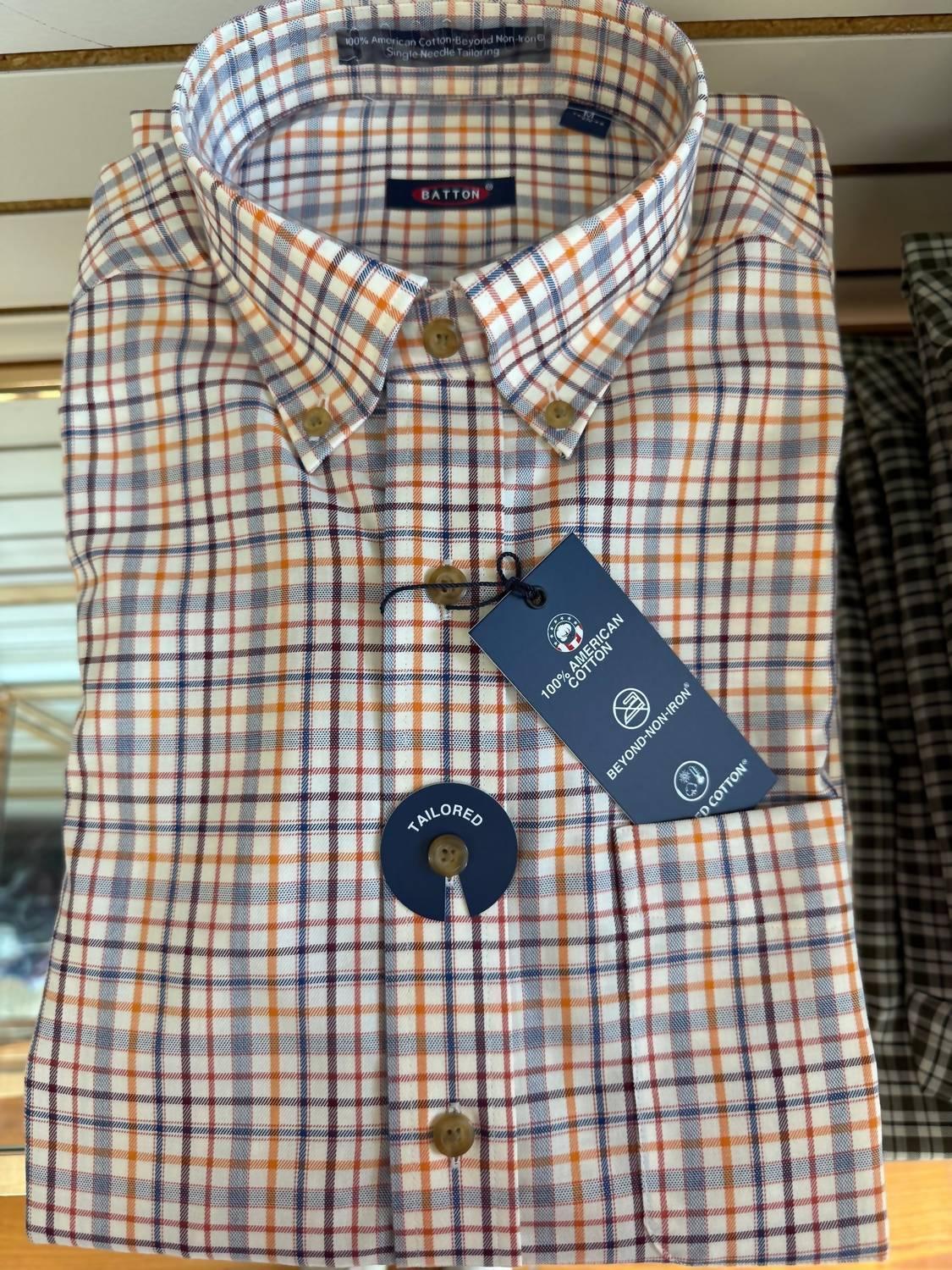 Herren-Moss-Bügelfrei-Button-down-Hemd