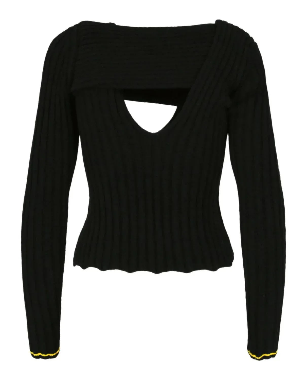 Women's Boucle Ribbed V-neck Sweater