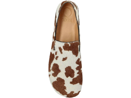 Women's Cow-print Slip-on Loafers