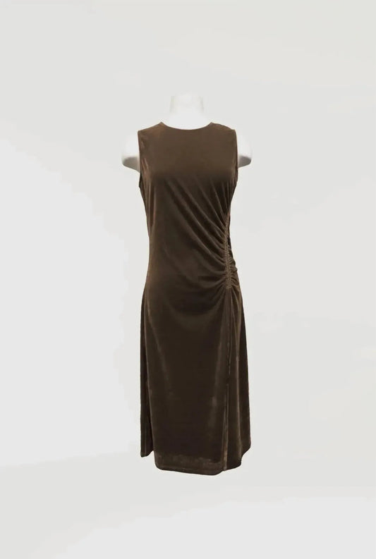 Women's Velvet Cinch Side Dress