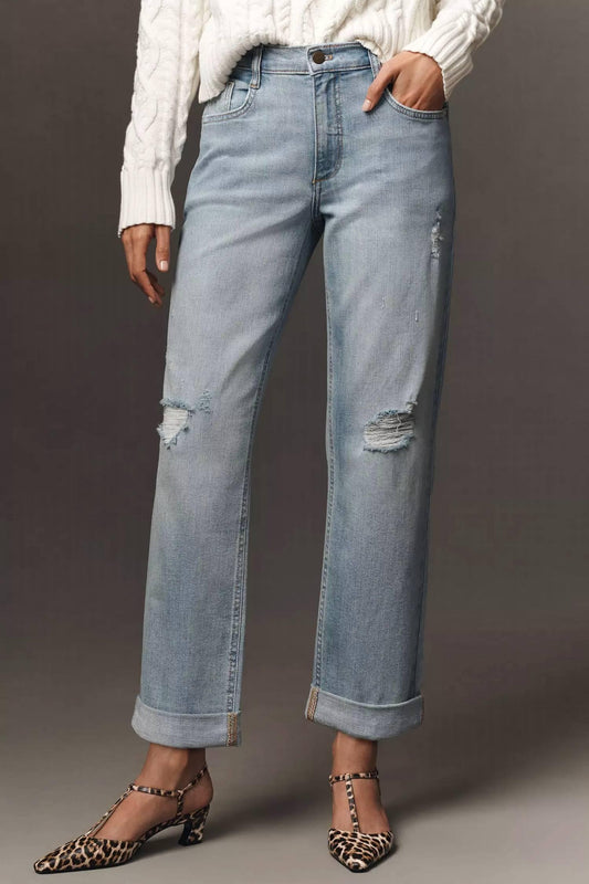 Baggy Relaxed High-rise Slim Boyfriend Jeans