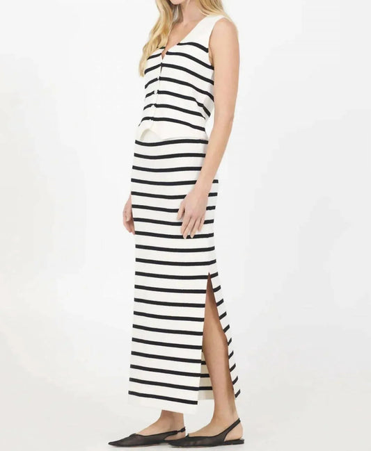 Celine Striped Maxi Skirt